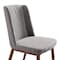 Armen Living Wade Mid-Century Dining Chair in Walnut Finish and Gray Fabric, PK2 LCWDSIGR - alternate 9